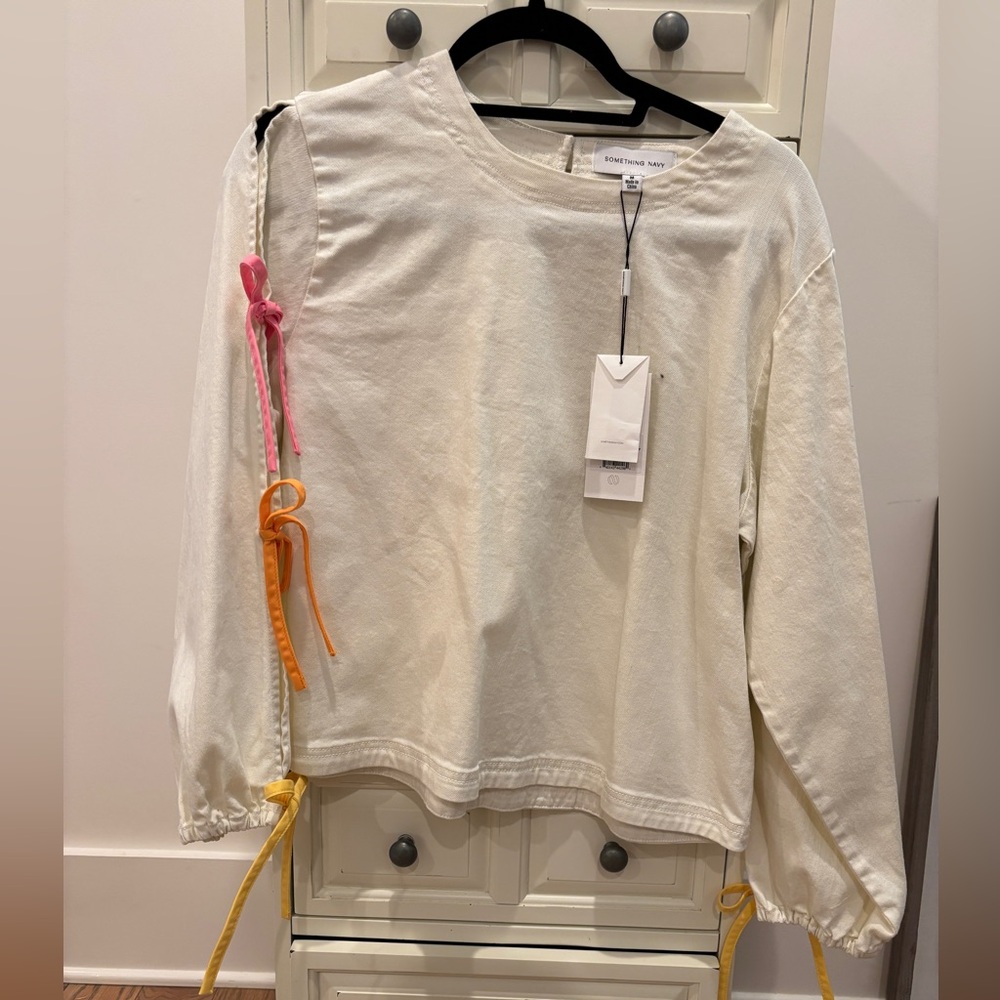 NWT Something Navy Top